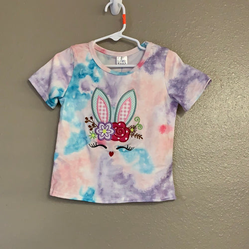 Girl's Easter Pastel Tie Dye Bunny T-Shirt