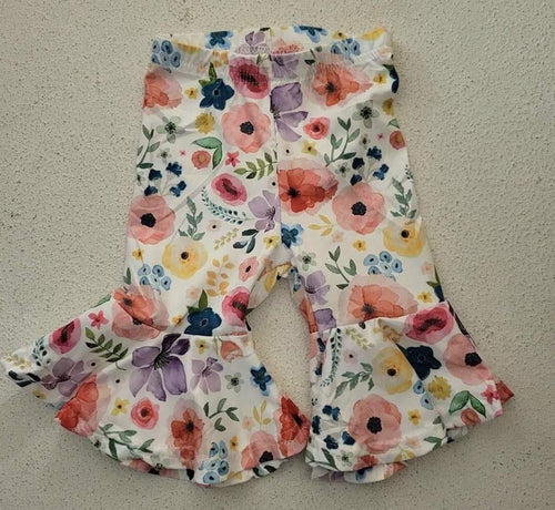 Girl's Floral Bell Bottom Pants