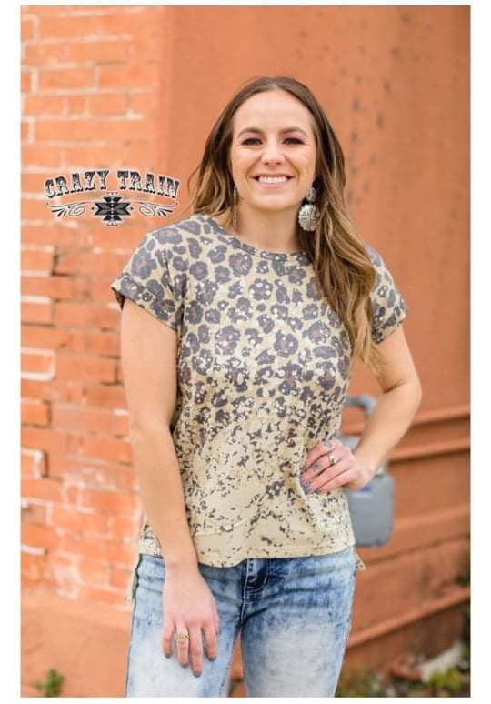 Women’s Plus Crazy Train Leopard Fade Shirt