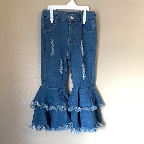 Girl's Bell Bottom Jeans