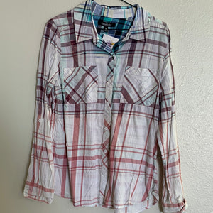 Women's Green/Purple Bleached Flannel