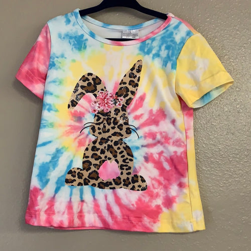 Girls Easter Tie Dye Bunny T-Shirt