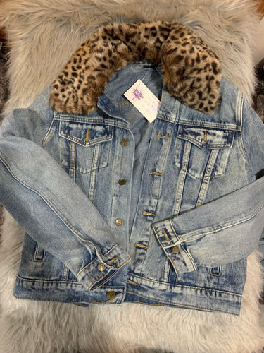 Women’s Plus Leopard Fur Jacket