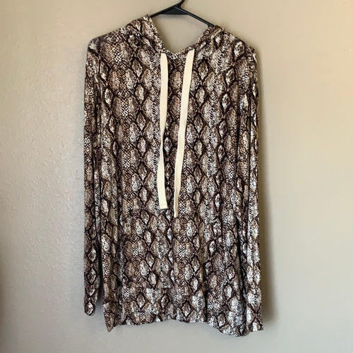Women’s Plus Zenana Tan Snake Hoodie