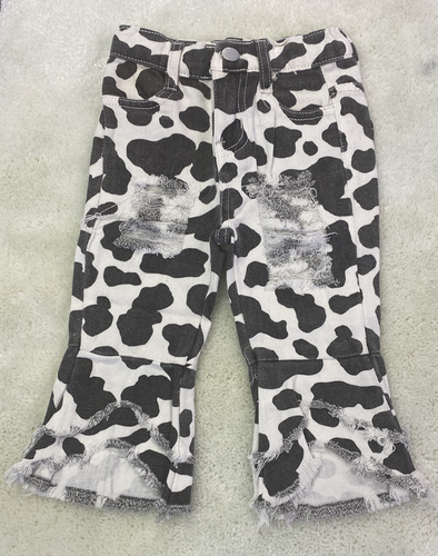 Girls Toddler Cow Print Jeans