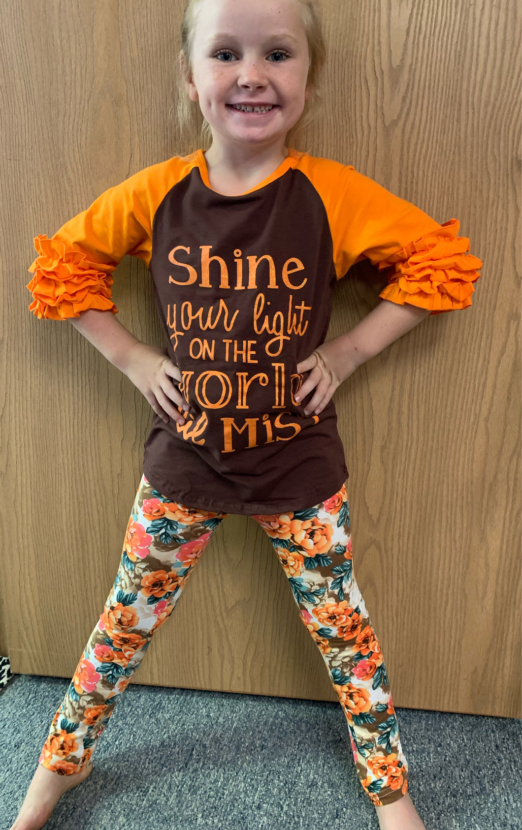 Girl's Shine Your Light on the World Lil Miss Outfit