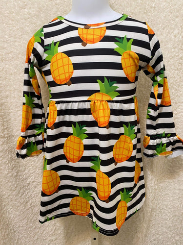 Girl's Pineapple Striped Dress