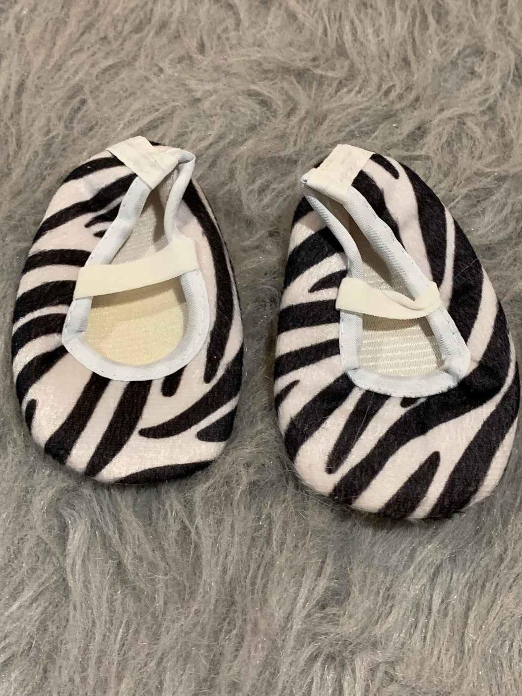 Girl’s Zebra Crib Shoes