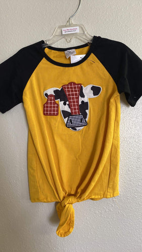 Girl's Baby Cow Tag Shirt