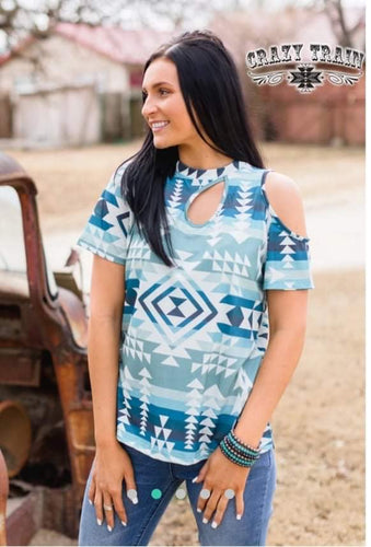 Women’s Crazy Train Blue Cold Shoulder