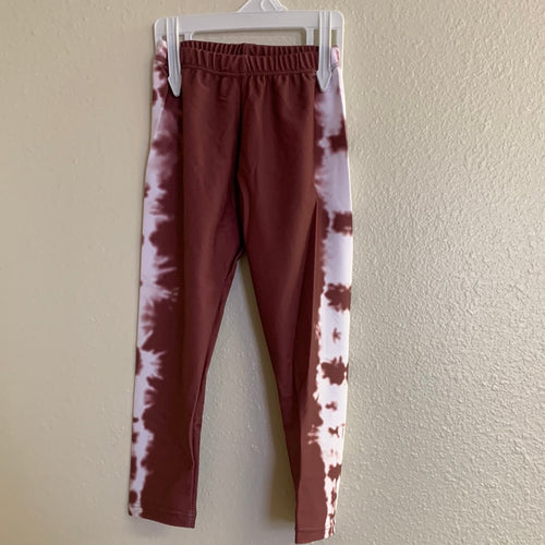 Girl's Brown Tie Dye Leggings