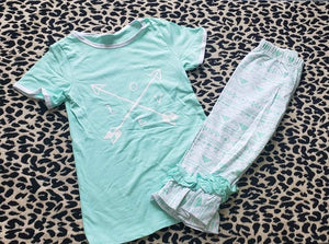 Girls Tween Mint Love Outfit