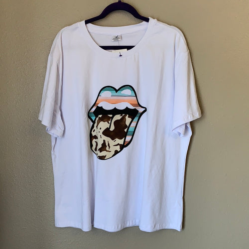 Women’s Plus Cowhide Tongue T Shirt