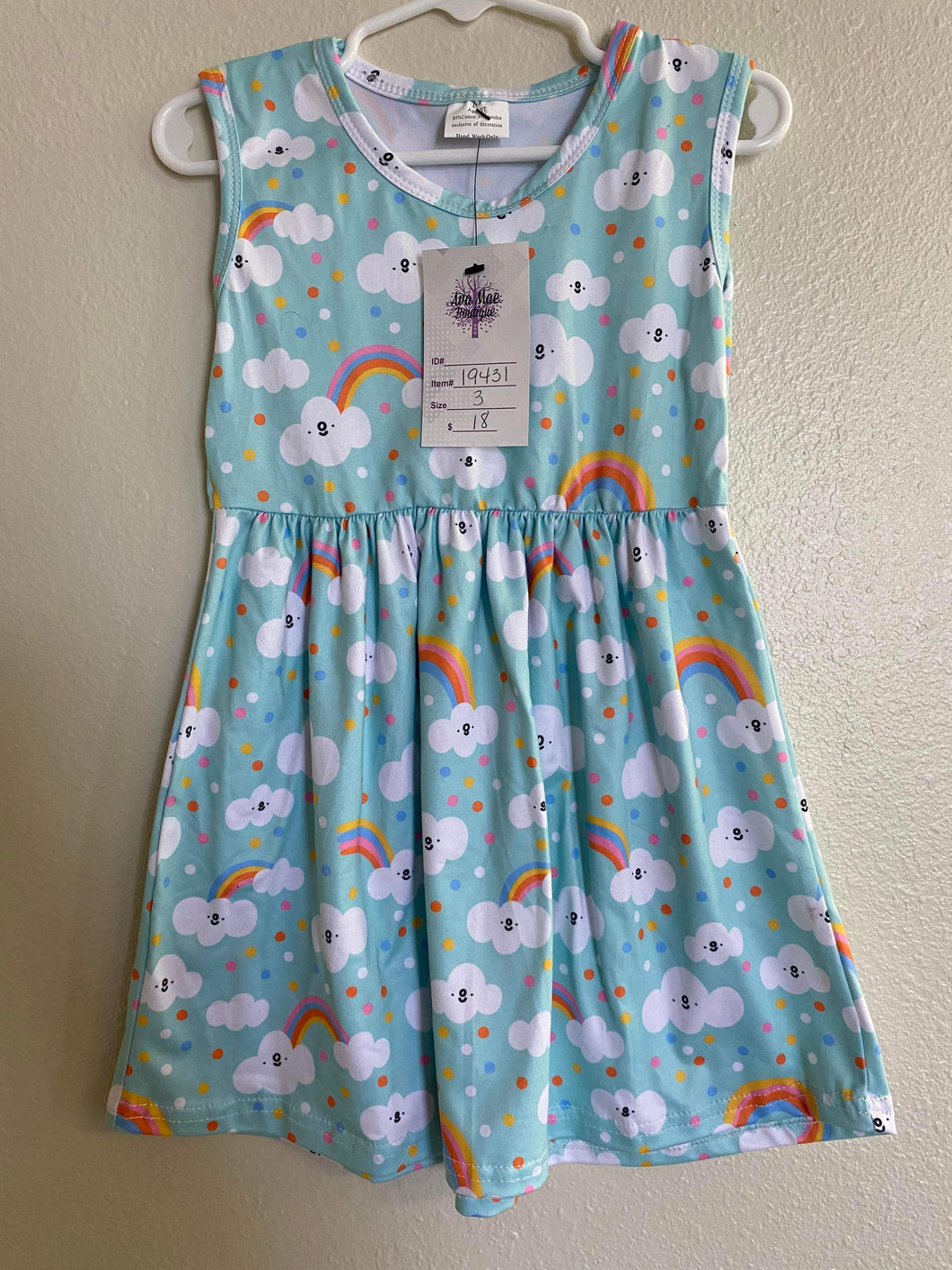 Girls Haply Rainbow Dress