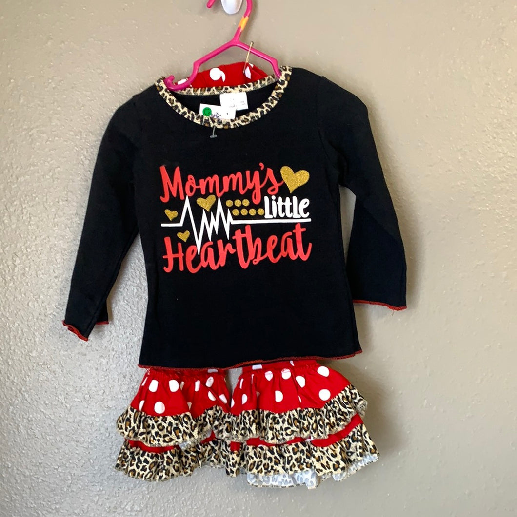 Girl's Mommy’s Little Heartbeat 2 PC Set