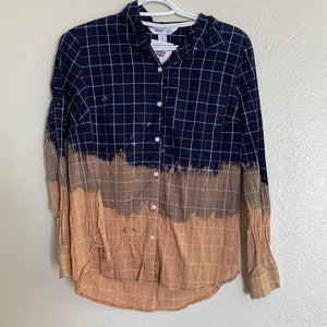 Women's Small Navy Bleached Flannel