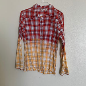 Women's Orange Bleached Flannel