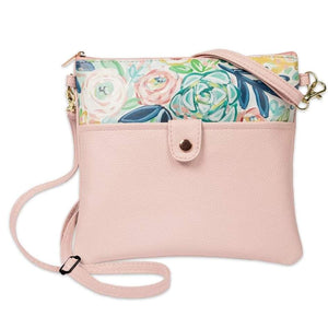 Pale Pink Crossbody Bag with Wallet
