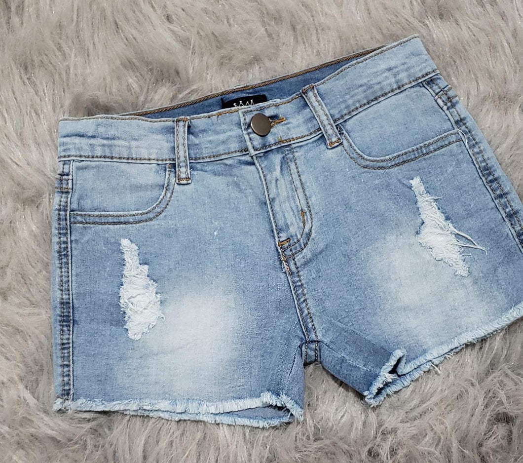 Girl's Adjustable Waistband Denim Shorts