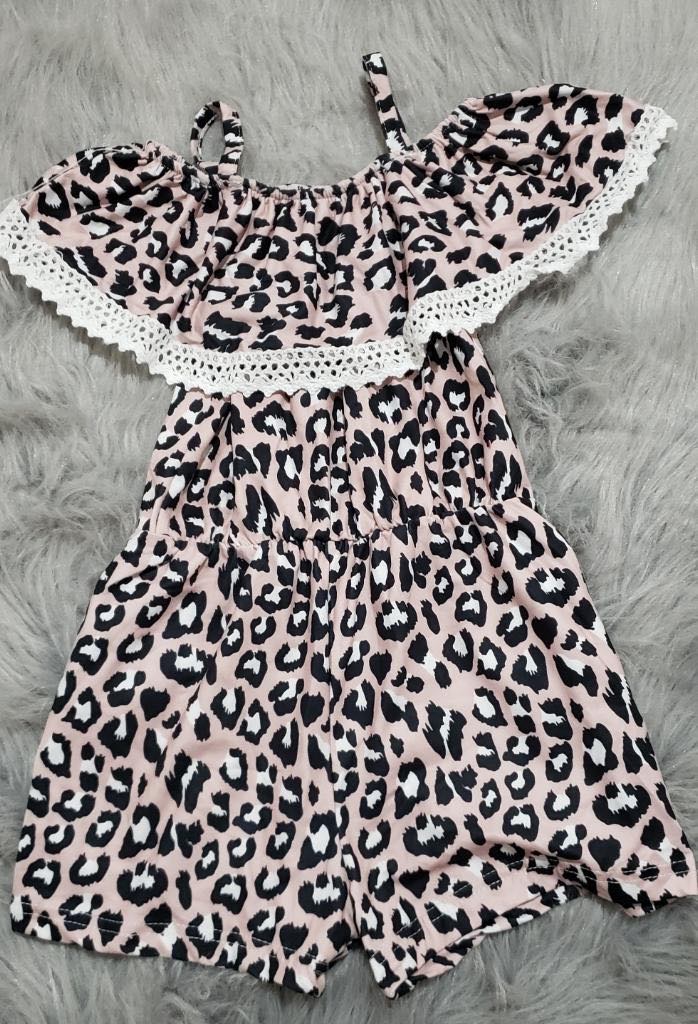 Girl's Leopard Romper